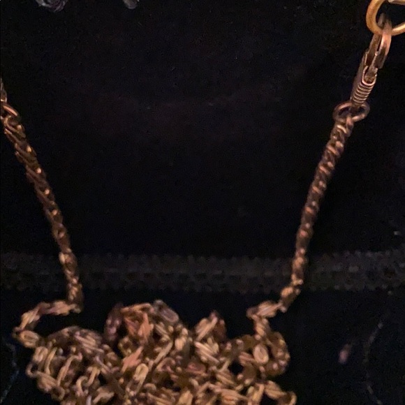 Brushed Vintage Metal Handbag w/ Crystal Accents - Picture 7 of 9